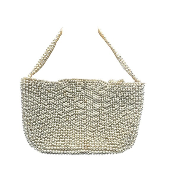 Vintage La Regale Pearl Beaded Mini Purse Japan Evening Bag Wedding - Picture 2 of 14